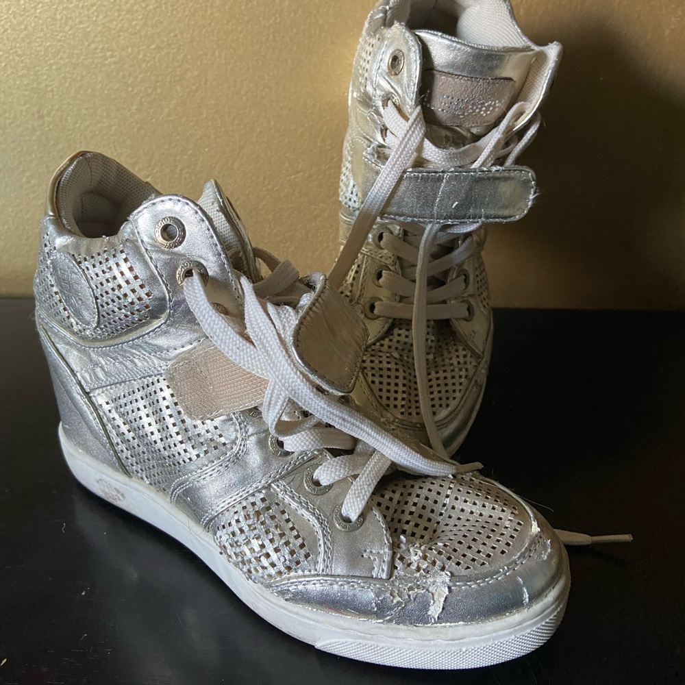 Gold sneakers